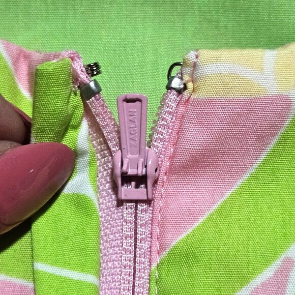 Lilly Pulitzer Strapless Pink & Green Pineapple Print Dress Spring Pastel Preppy - Picture 7 of 15